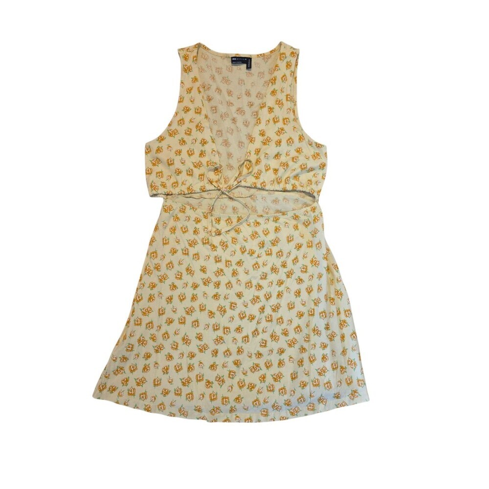 asos dress Yellow Floral Size 8 women's - Picture 1 of 5